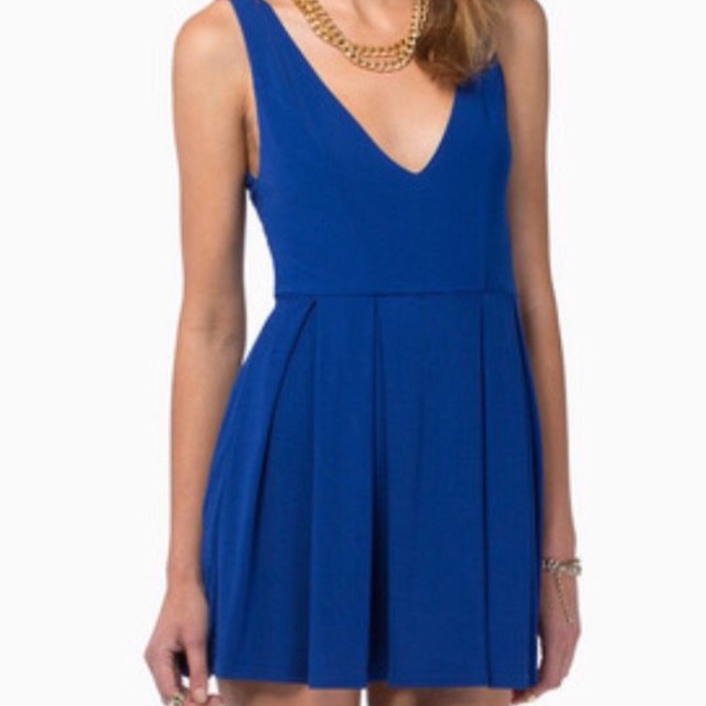 Blue Mini Skater Dress